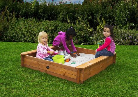 Plum Square Outdoor Play Wooden Sand Pit Sand Pit Wooden Sandpit