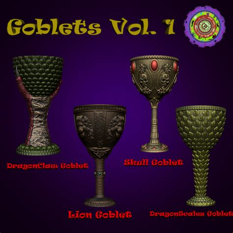 3D Printable Goblets Vol. 1 by C2Dwellers