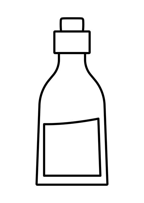 Bottle Black And White Clipart