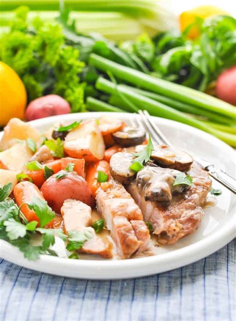 Slow Cooker Pork Chops With Vegetables And Gravy The Seasoned Mom