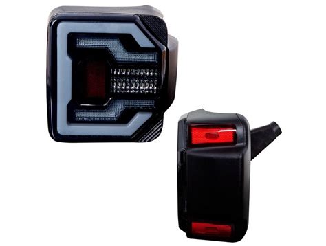 Winjet Renegade Sequential Smoked Black LED Tail Lights WJT RNGT0650 BS