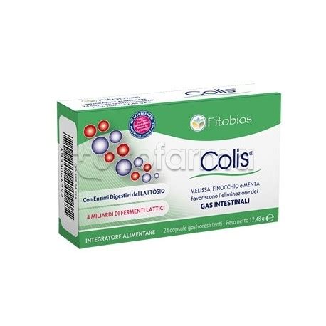 Colis 24 Capsule Gastroresistenti 520 Mg Integratore Digestivo TuttoFarma