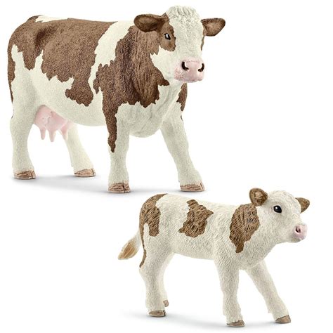 Schleich Farm World Zestaw Figurek Krowa I Ciel Figurki Zwierz T