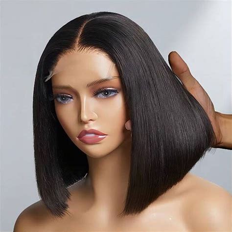 Bleached Knots Straight Bob Human Hair Wig Recool Hair Estilos De