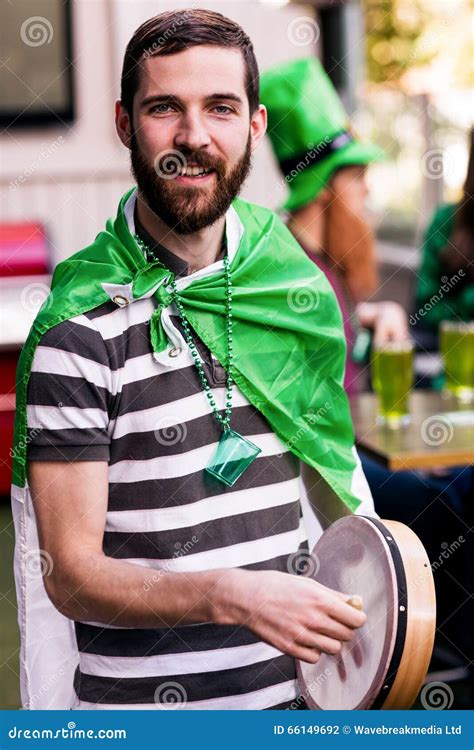 Portrait Of Man Celebrating St Patricks Day Stock Photo Image Of Luck