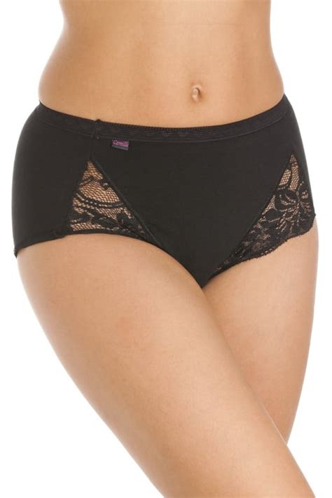 Camille Womens 3 Pack Lace Comfort Maxi Briefs