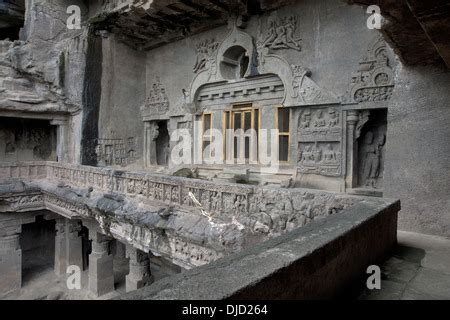 Buddhist Chaitya Cave No 10 Ellora Stock Photo - Alamy