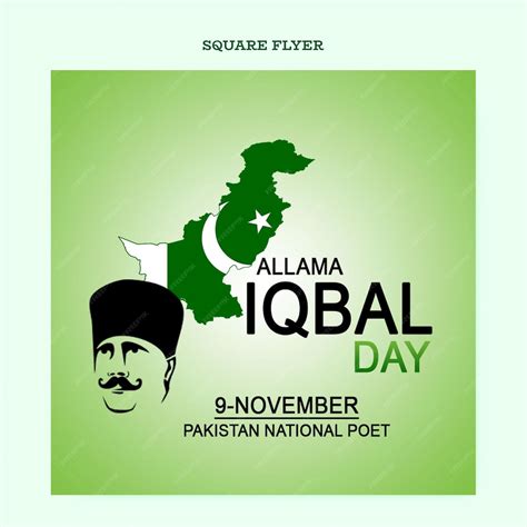 Premium Psd Psd File Allama Iqbal Day 9th November Celebration