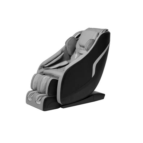 Lifesmart Black And Gray Faux Leather Upholstered Powered Reclining Zero Gravity Massage Chair