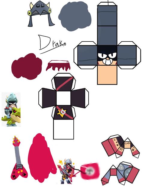 Drako Papercraft Brawl Stars En 2024 Manualidades Dibujos