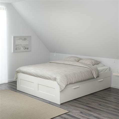 White Beds Modern Affordable White Bed Frames Ikea