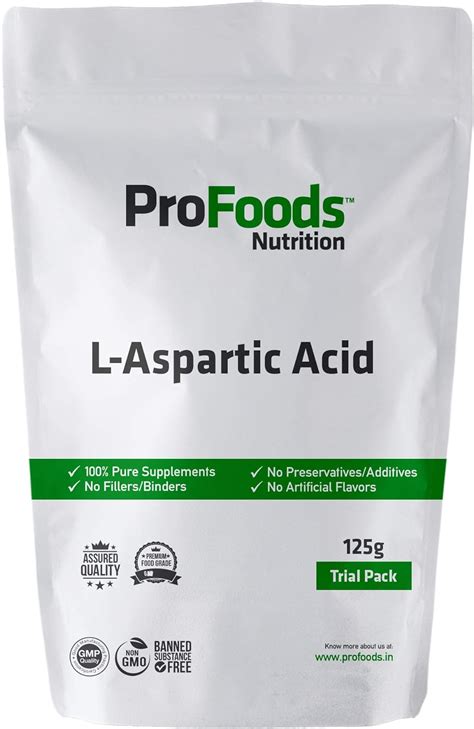 Profoods L Aspartic Acid Powder 125 Grams Buy Online At Best Price