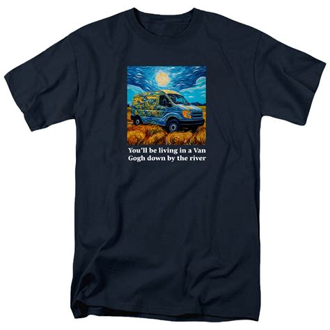 You'll be living in a Van Gogh down by the river // Navy (S) - Five