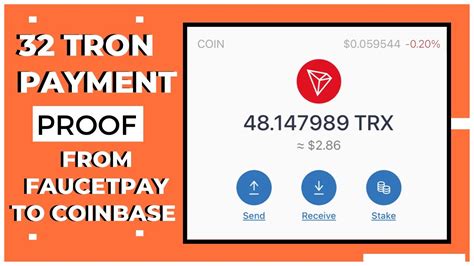 Tron Instant Payment Proof In Trustwallet From Faucetpay Trx