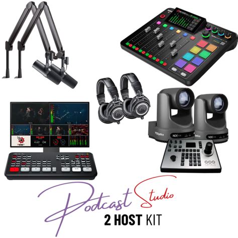 Professional Podcast Studio Setup Kit 2 Hosts Church Live Streaming