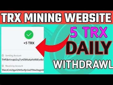 Earn Mine Free Trx Trx New Site Today Trx Mining Today Trx