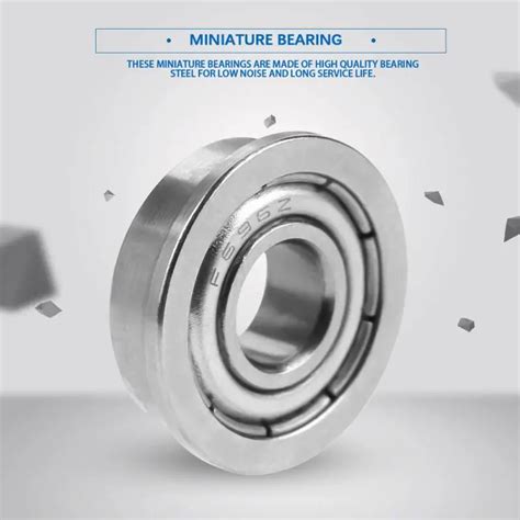 10Pcs Set F696ZZ Flanged Ball Bearings Double Shielded Steel Bearings