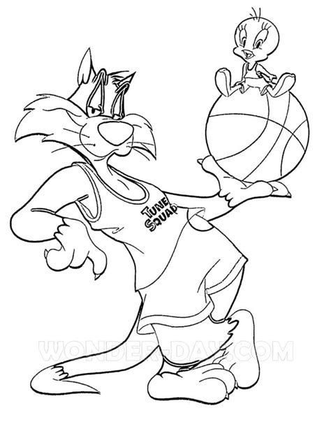 Coloriage Space Jam Titi Et Sylvestre T L Charger Et Imprimer Gratuit