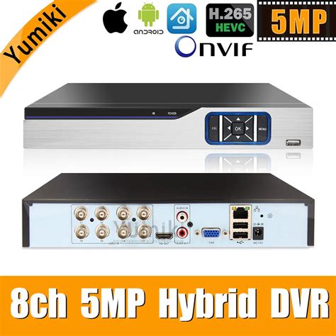 6 In 1 H 265 8ch AHD Video Hybrid Recorder For 5MP 4MP 3MP 1080P 720P