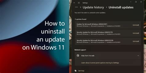 How to uninstall an update on Windows 11 | iThinkDifferent