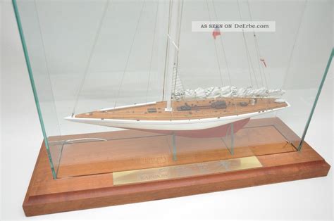 Schiffsmodell Rainbow America S Cup Mit Vitrine Dekoration Maritim