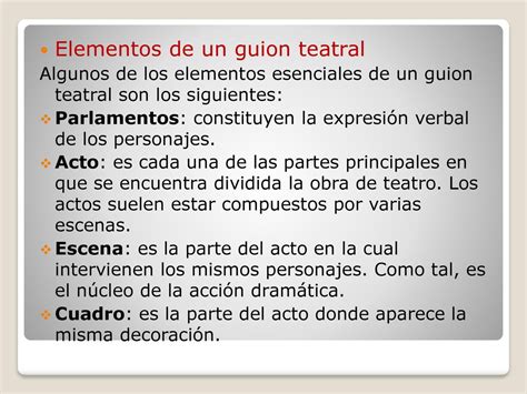 Cuales Son Las Caracteristicas De Un Guion Teatral Prodesma