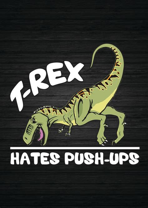 T Rex Hates Pushups Wallpaper