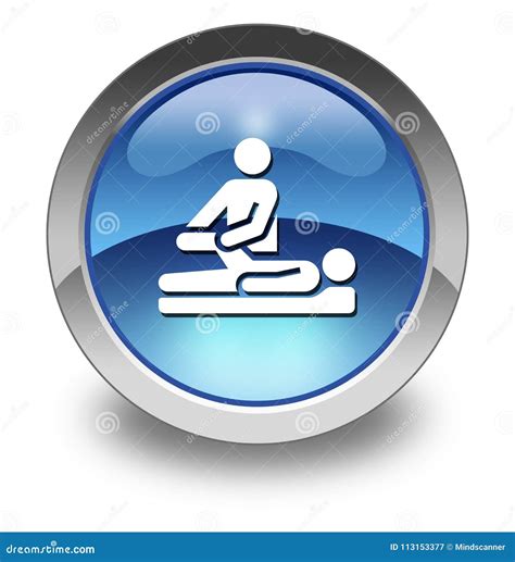 Icon Button Pictogram Physical Therapy Stock Illustration