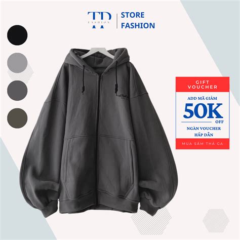 Áo Hoodie Zip Nỉ Unisex Form Rộng NOTBADCHOICE TP Dây kéo phao 2 đầu phong Cách Hot Trend 2024