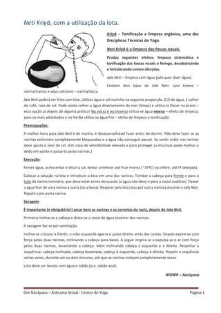 Neti kriyá | PDF