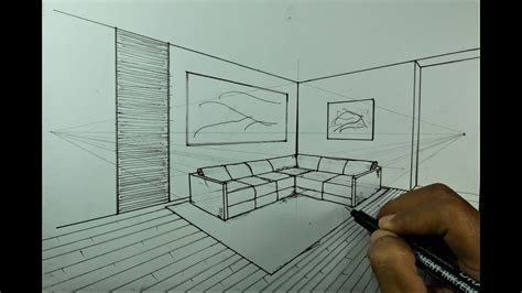 How To Draw A Sofa In Two Point Perspective Baci Living Room