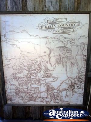 NED KELLY COUNTRY MAP IN WANGARATTA PHOTOGRAPH, NED KELLY COUNTRY MAP IN WANGARATTA PHOTO ...