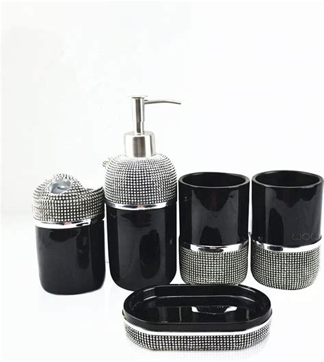 Black Diamante Bathroom Accessories Everything Bathroom