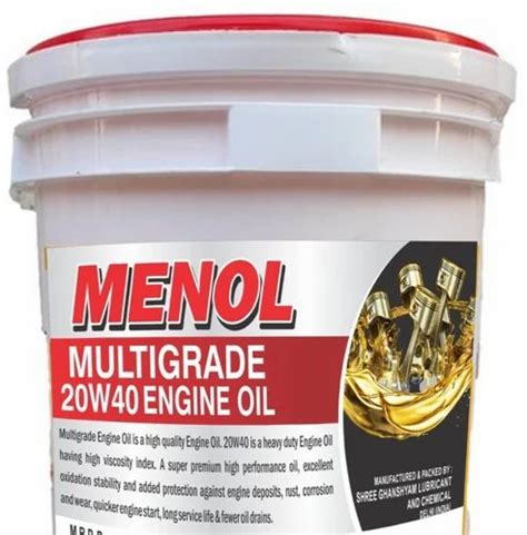 Menol Multigrade 20w40 Engine Oil Bucket Of 10 L At Rs 1200 Barrel Of 210 Litre In New Delhi