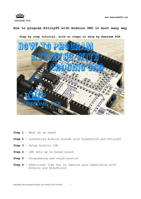 PDF How To Program Attiny85 With Arduino UNO In Most Easy Way