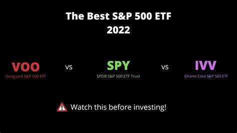 The Battle Of Etfs Voo Vs Spy Vs Ivv Wich S P Etf Should You