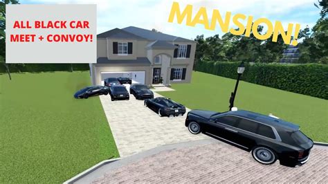 Roblox South West Florida ALL BLACK CAR MEET CONVOY Mansions