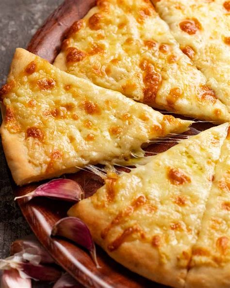 Garlic Cheese Pizza Recipetin Eats