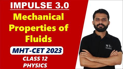 Mechanical Properties Of Fluids In ONE SHOT MHT CET 2023 NISHANT