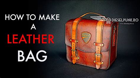 How To Make A Mens Leather Bag Diy Tutorial And Pattern Download Youtube