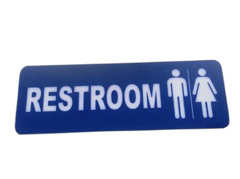 Acrylic Blue Led Toilet Sign Board W Operating Temperature