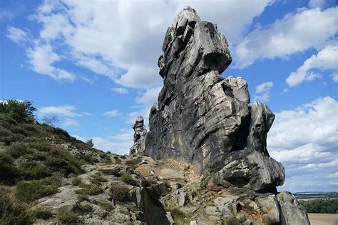 glass ball devil s wall creation königstein globe rock stone