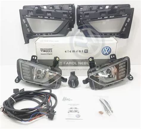 Kit Farol Auxiliar Milha Drl Novo Polo Virtus Original