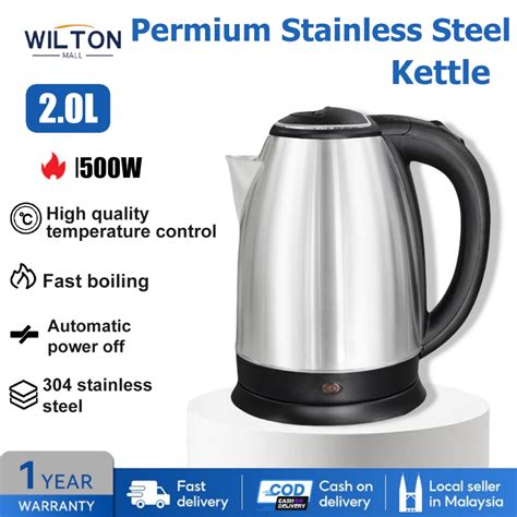 Stainless Steel Electric Kettle 2 2L 1500W Auto Off Kettle Electric Jug Kettle Boil Hot Water