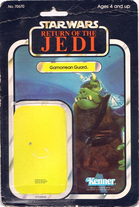 Star Wars Gamorrean Guard Action Figure Card Back