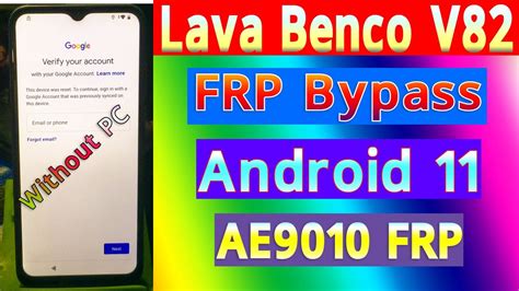 Lava Benco V Frp Bypass Android Ae Frp Google Account Unlock