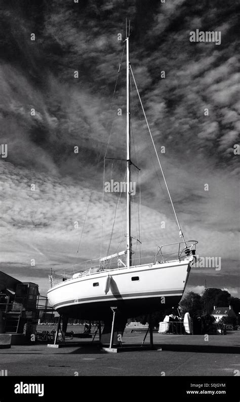 yacht   quayside stock photo alamy