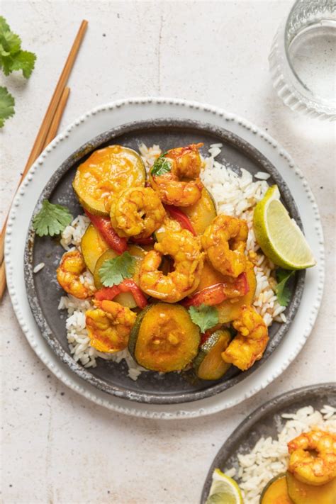 One Skillet Coconut Shrimp Curry Recipe