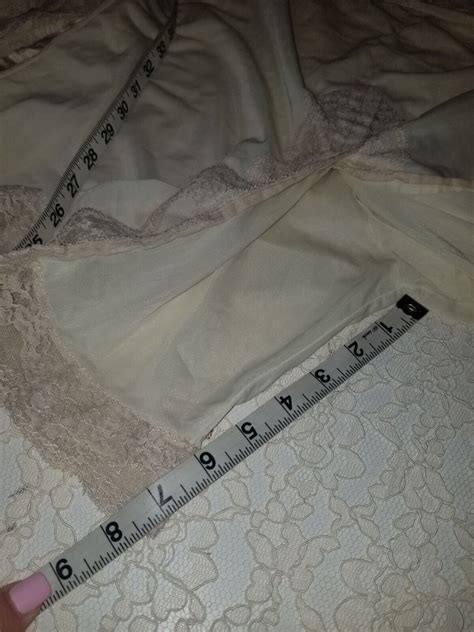 Vintage OLGA Lingerie Beige Panti Slip Pretty Lace C Gem