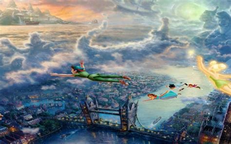 Peter Pan Flying Over London 960x600 Wallpaper Teahub Io